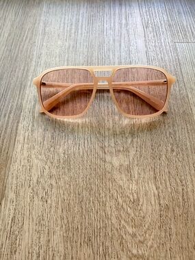 quay australia on the fly pink small frame aviator sunglasses eyewear NEW